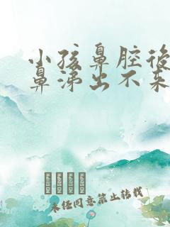 小孩鼻腔后面有鼻涕出不来怎么办