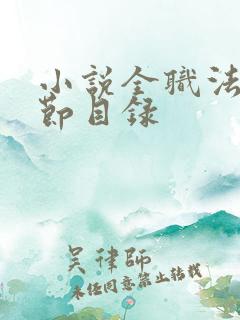 小说全职法师章节目录