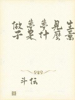 做梦梦见生男孩子是什么意思