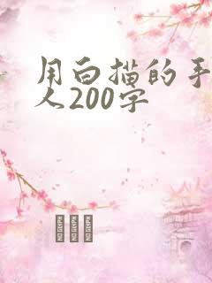 用白描的手法写人200字
