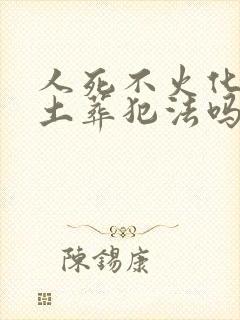 人死不火化私自土葬犯法吗