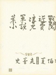 叶军浪近战狂兵小说免费阅读