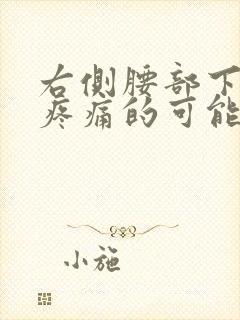 右侧腰部下腹部疼痛的可能病因