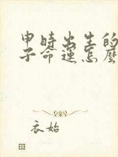 申时出生的男孩子命运怎么样