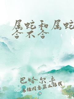 属蛇和属蛇婚姻合不合