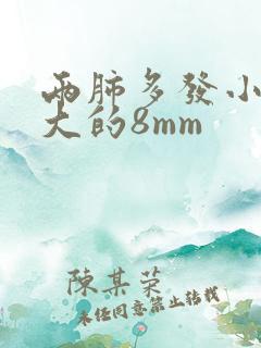 两肺多发小结节大的8mm