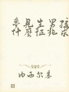 梦见生男孩子是什么征兆求周公解梦