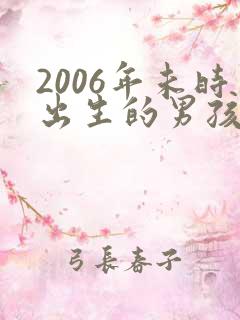 2006年未时出生的男孩命运