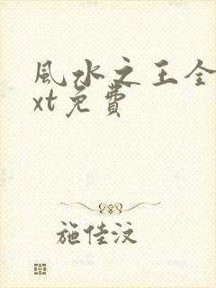 风水之王全本txt免费