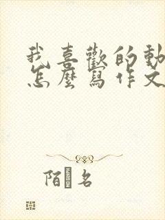 我喜欢的动画片怎么写作文二年级