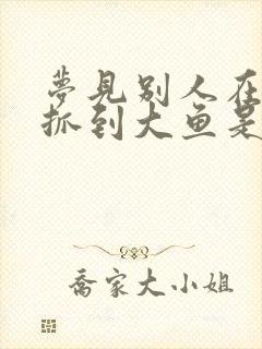 梦见别人在河里抓到大鱼是什么征兆