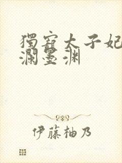 独宠太子妃月千澜墨渊