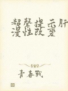 超声提示肝脏弥漫性改变