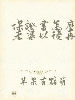 保证书怎么写给老婆以后再也不喝酒