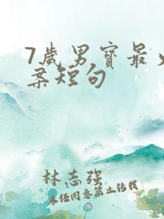 7岁男宝最火文案短句