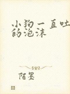 小狗一直吐白色的泡沫