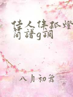 佳人伴孤灯二胡简谱g调