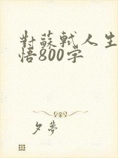 对苏轼人生的感悟800字