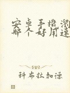 安卓手机浏览器哪个好用速度快