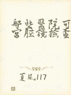 哪些医院可以做宫腔镜检查