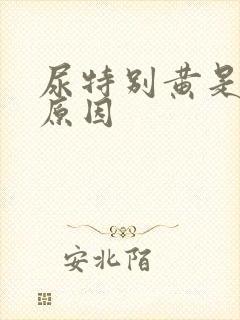 尿特别黄是什么原因