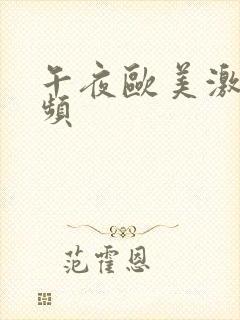 午夜欧美激情视频