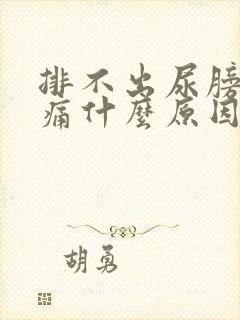 排不出尿膀胱胀痛什么原因