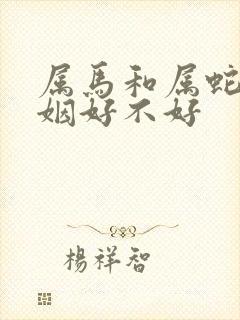 属马和属蛇的婚姻好不好