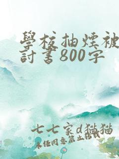 学校抽烟被逮检讨书800字