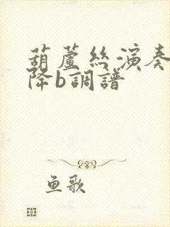 葫芦丝演奏天边降b调谱