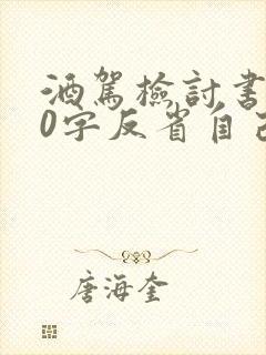 酒驾检讨书500字反省自己