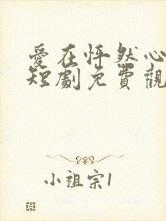 爱在怦然心动时短剧免费观看全集