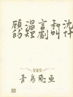 顾温言和沈佳芮的短剧叫什么