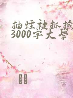 抽烟被抓检讨书3000字大学生