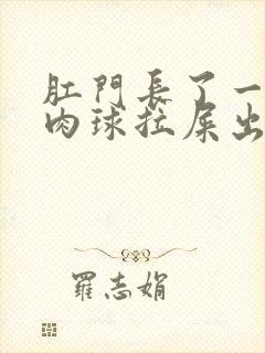 肛门长了一个小肉球拉屎出血