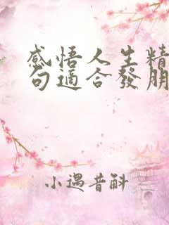 感悟人生精辟短句适合发朋友圈