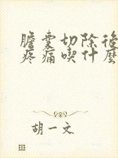 胆囊切除后胆区疼痛吃什么药