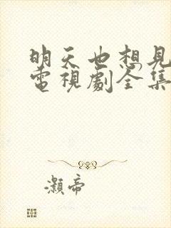 明天也想见到你电视剧全集免费观看