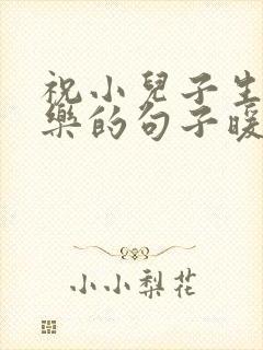 祝小儿子生日快乐的句子暖心