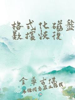 格式化磁盘后的数据恢复