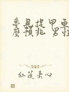 梦见捉甲鱼是什么预兆 男性解梦