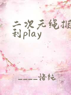 二次元绳捆绑福利play