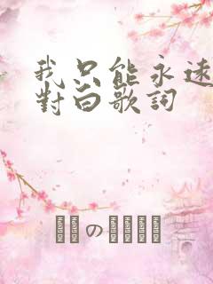 我只能永远读着对白歌词