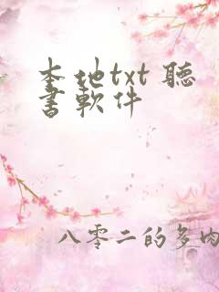 本地txt 听书软件