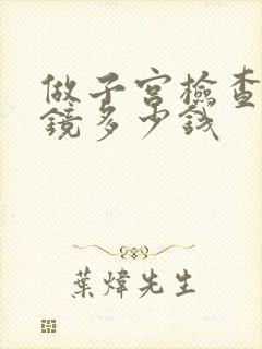 做子宫检查宫腔镜多少钱