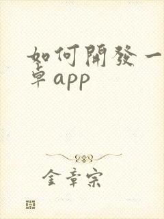 如何开发一个安卓app