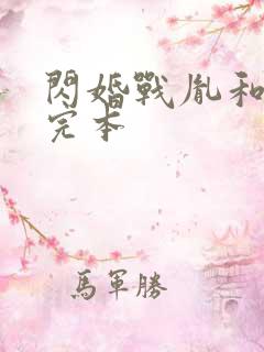 闪婚战胤和海彤完本