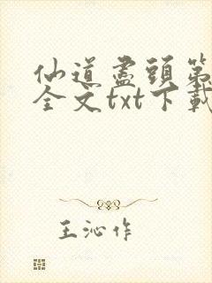 仙道尽头第一峰全文txt下载