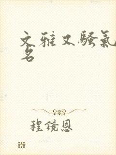 文雅又骚气的网名