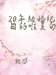 20年结婚纪念日的唯美句子发朋友圈